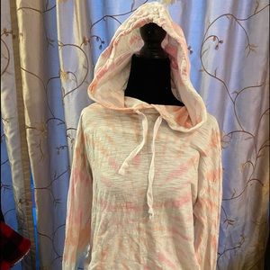 PINK light-weighted long-sleeved hoodie